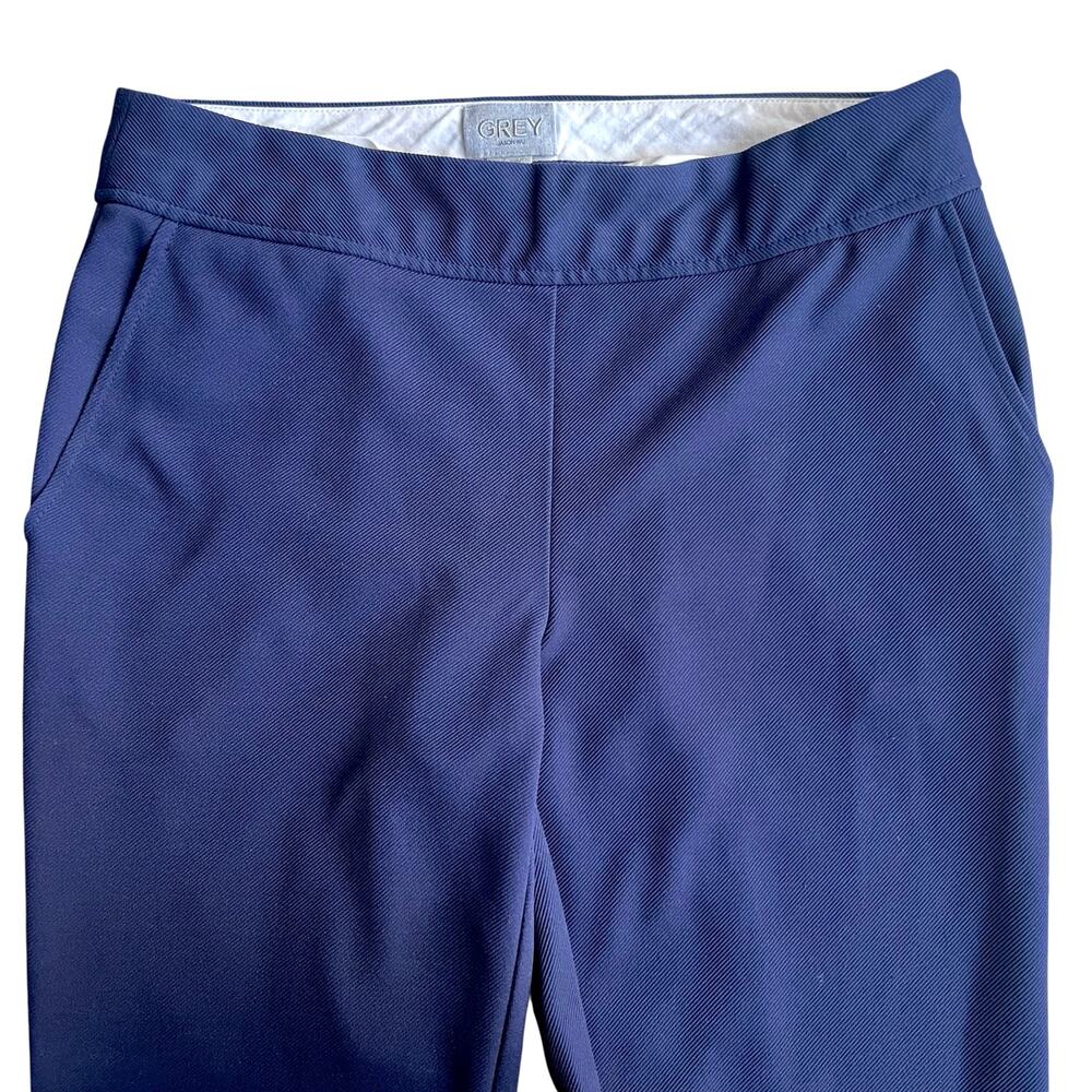 Grey Jason Wu Tailored Crop Pants Navy Minimalist Flare Chic Retail $395